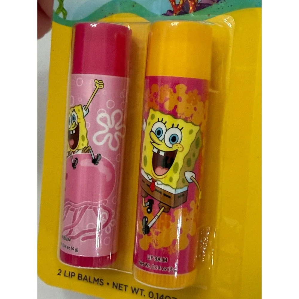 Nickelodeon SpongeBob SquarePants Lip Balm Set 2pk Tubes & Patrick Star New
